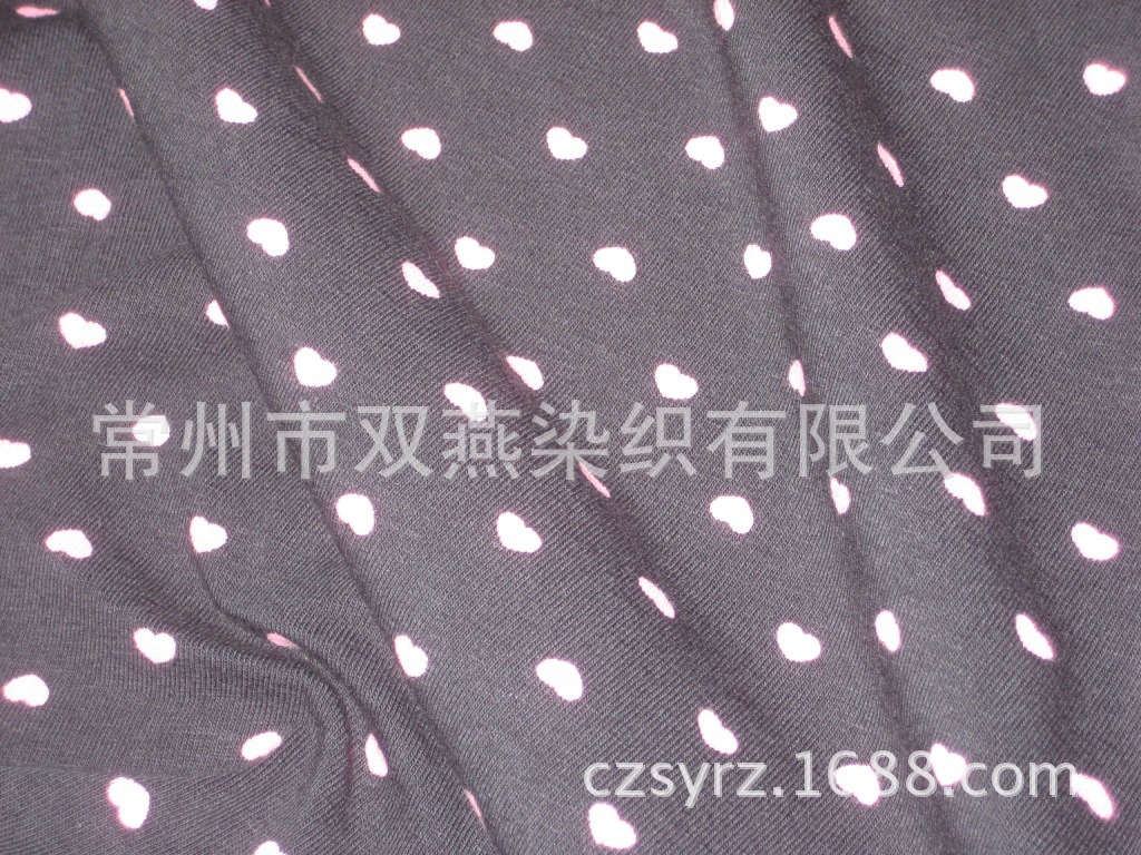 【现货供应】SY-K526A款黑色彩雕印花棉弹汗布，潮款印花汗布面料