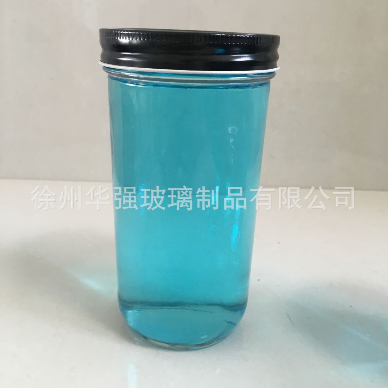 现货锥形蜂蜜玻璃瓶加厚鱼子酱果酱透明储物瓶密封带黑色瓶盖