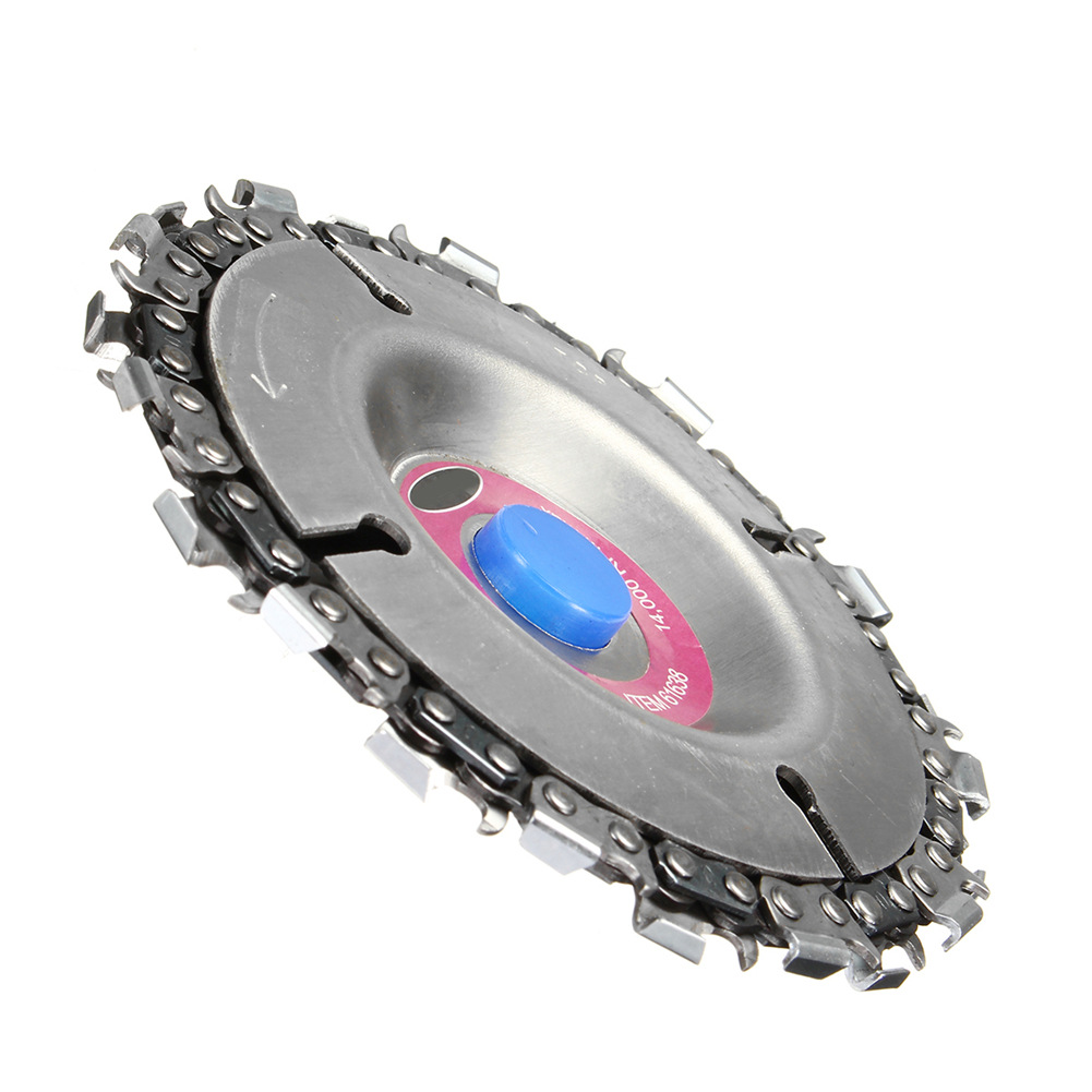 4英寸角磨机用链条盘木材开槽锯片 木工链条盘切割片切削角磨链盘