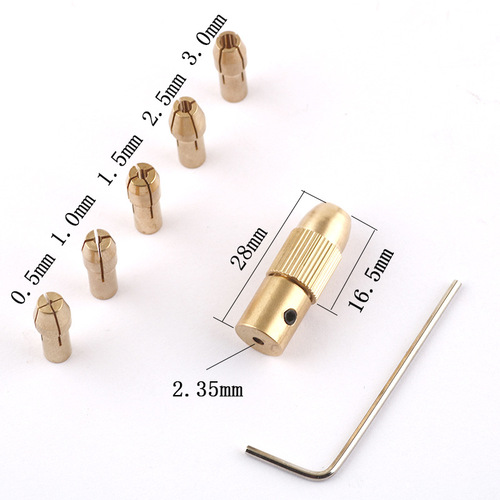 Micro Mini Drill Chuck Self-Locking Hand Tight Small Motor Motor Chuck Electric Grinding Chuck DIY Drill Chuck