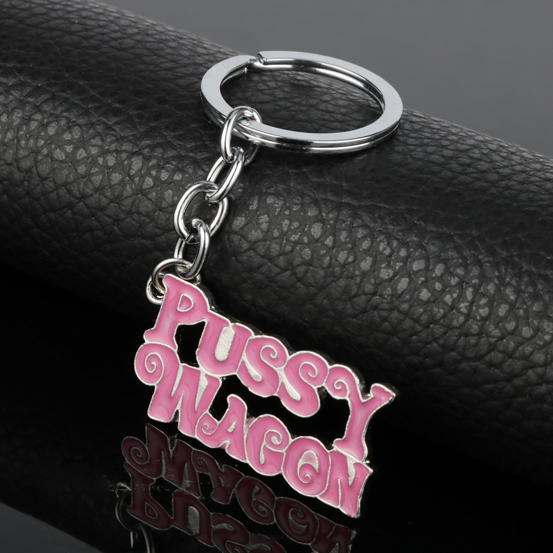 PUSSY WAGON Keychain Pink