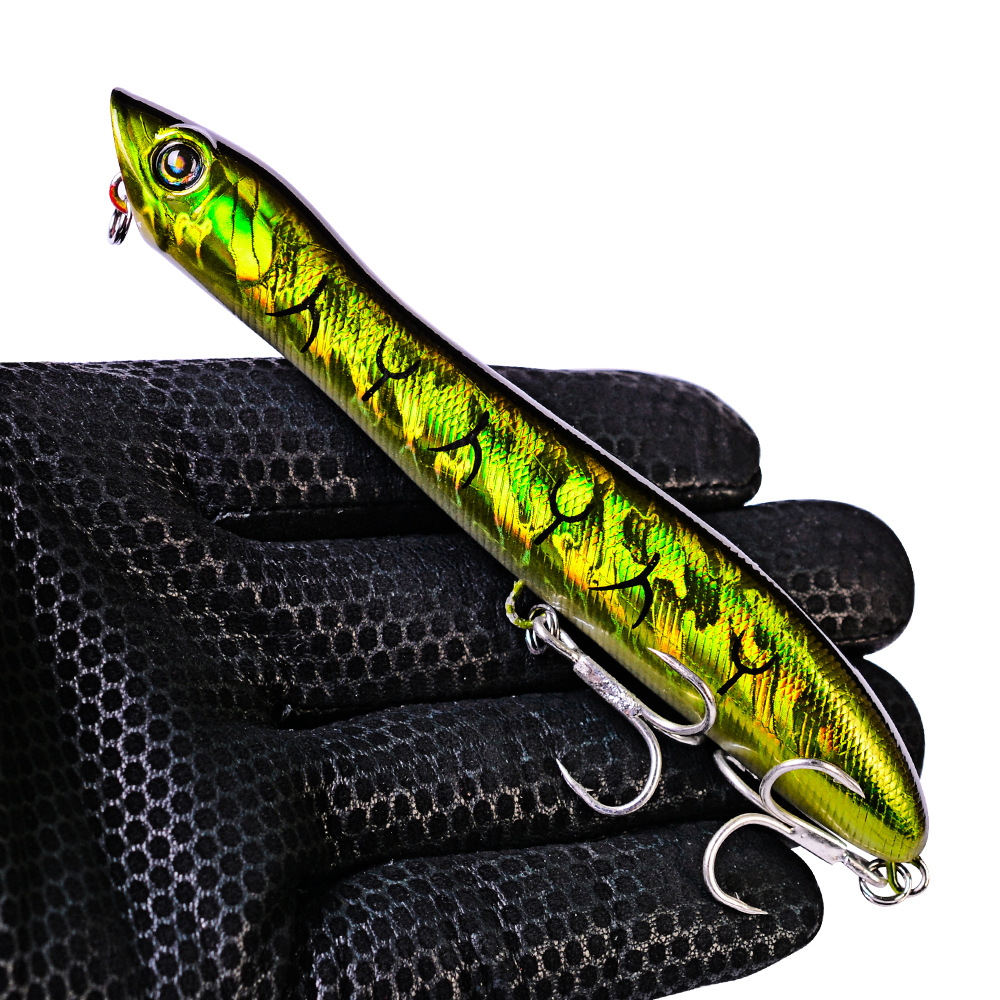 Floating Popper Fishing Lures 125mm 19g Hard Plastic Baits Fresh Water Bass Swimbait Tackle Gear