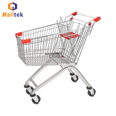 供应125L欧式手推车 超市购物车 便利店小推车 厂家直销