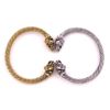 You can change the size and not break the dog's head ancient gold steel wire opening animal bracelet