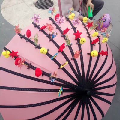 24骨直杆伞微商摆摊吸引粉丝神奇发饰地摊伞现货批发代发多色|ru