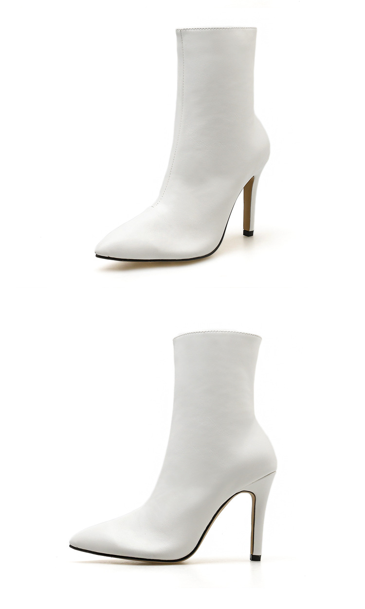 otoño e invierno botas de tacón de aguja de tubo medio con punta puntiaguda para mujer nihaostyles ropa al por mayor NSSO81995