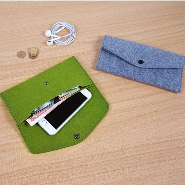 advertisement Promotion felt Mobile phone bag Felt purse gift gift men and women currency Felt bag Customized logo