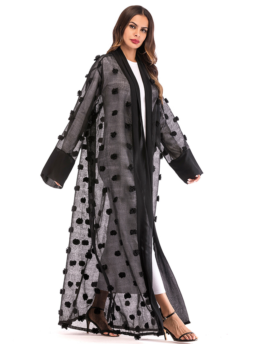 Title 20, Kadınlar için 3D Çiçek Örgü Gevşek Dantel Uzun ...