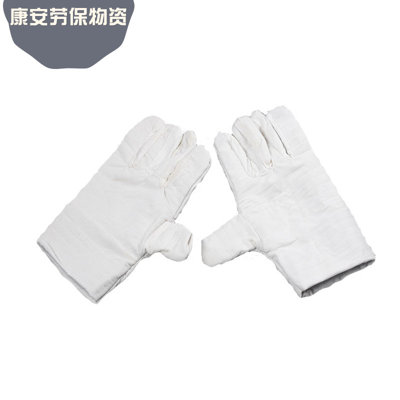 批发 加长帆布双层手套 隔热保护手套  28cm