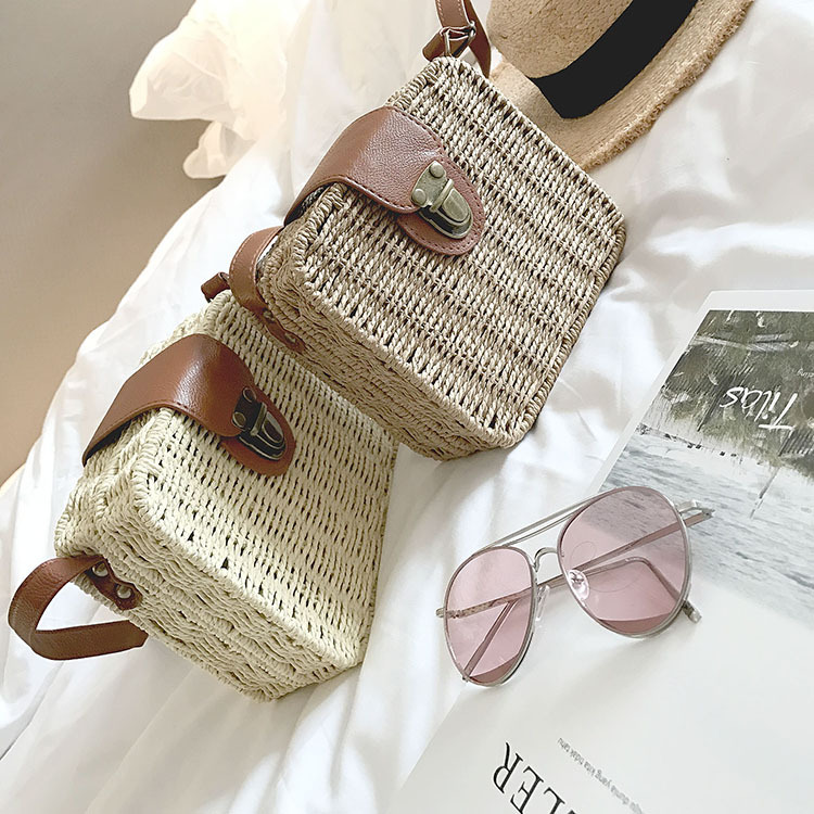 Summer New Beach Straw Bag Seaside Leisure Holiday Small Square Bag Woven Bag Wholesale display picture 20