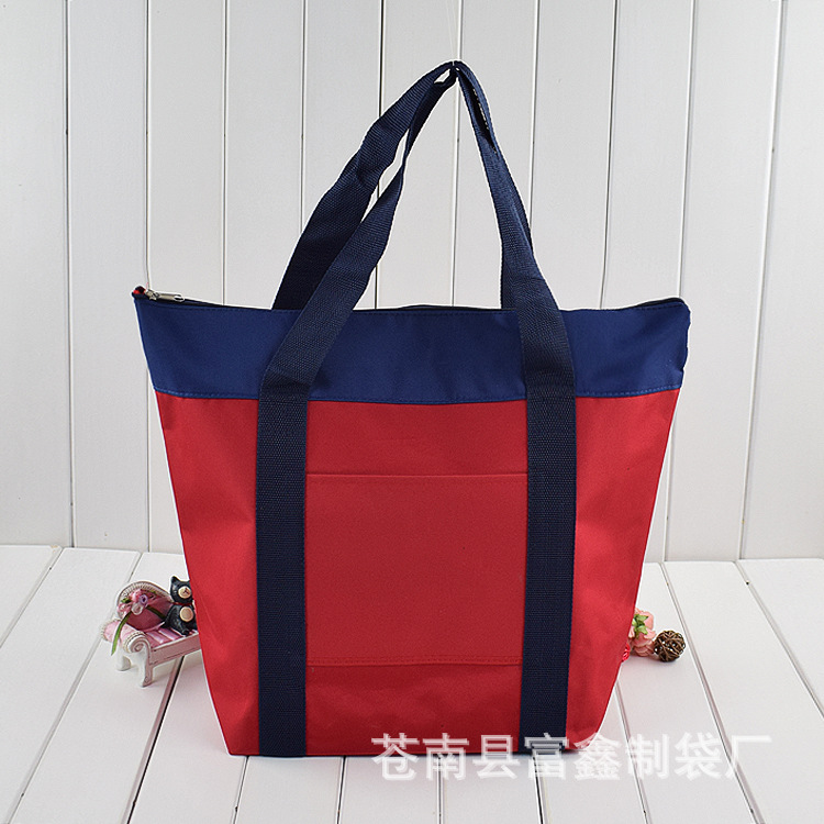 定制手提购物袋 牛津布收纳包 单肩背女士手拎拉链袋