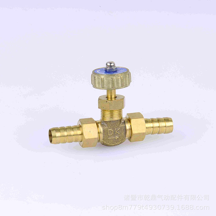 批发高品质黄铜气动配件 阔节阀 针型阀门8mm*8mm