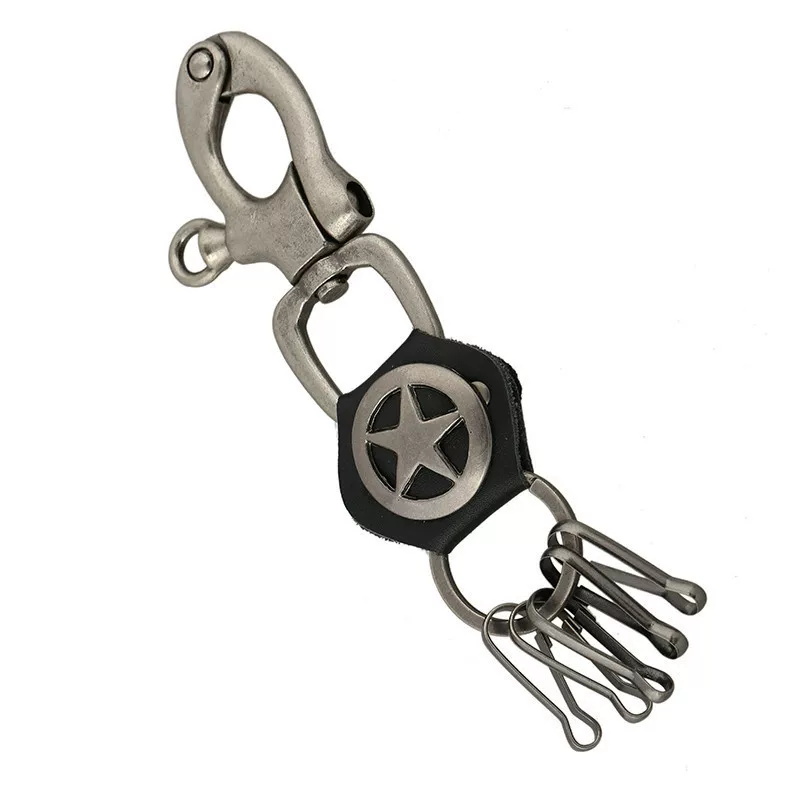 (Cross-border trading), high-end leather keychain, genuine leather
