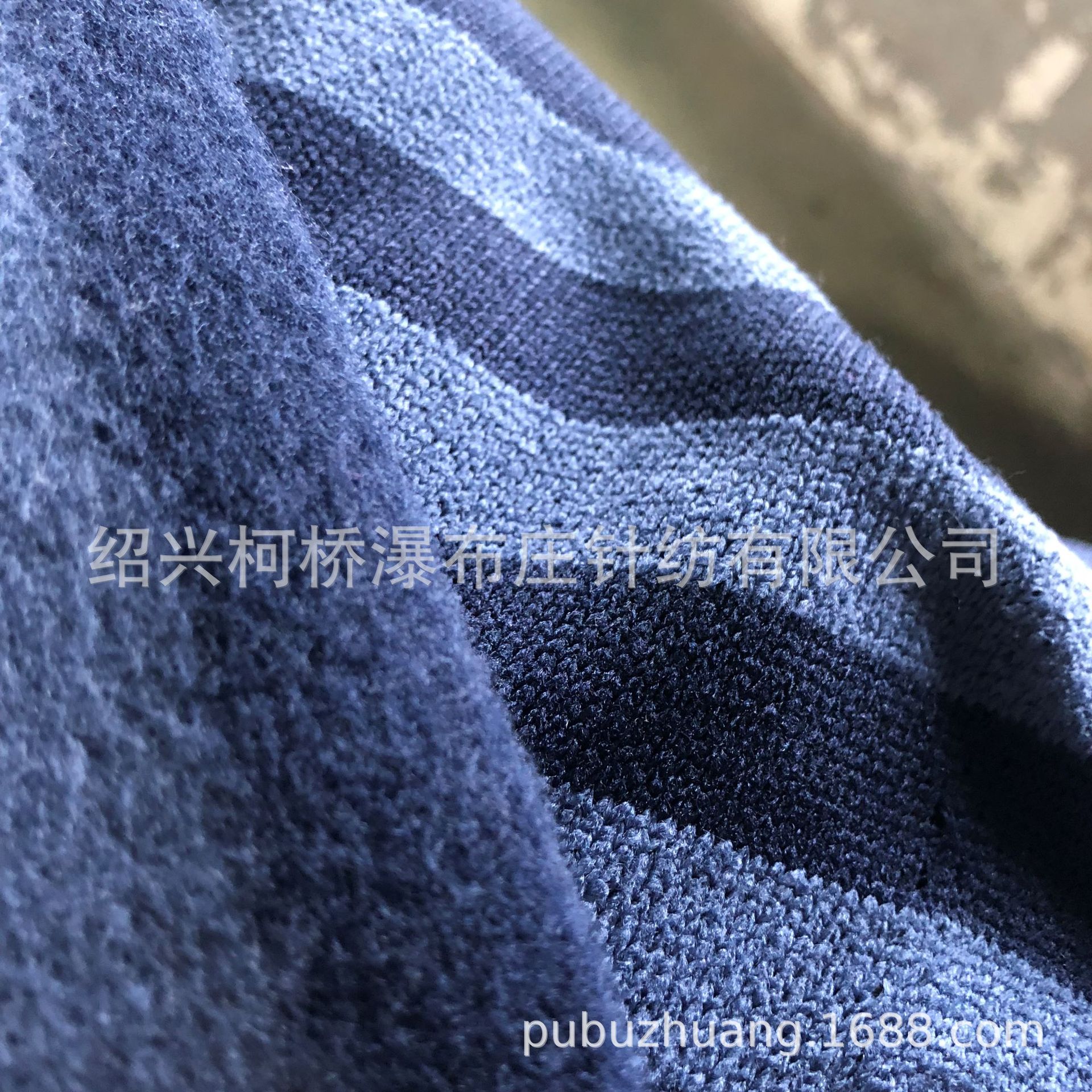 厂家直销针织全涤粗针彩条单面绒布 高档阳离子双色粗针彩条拉毛