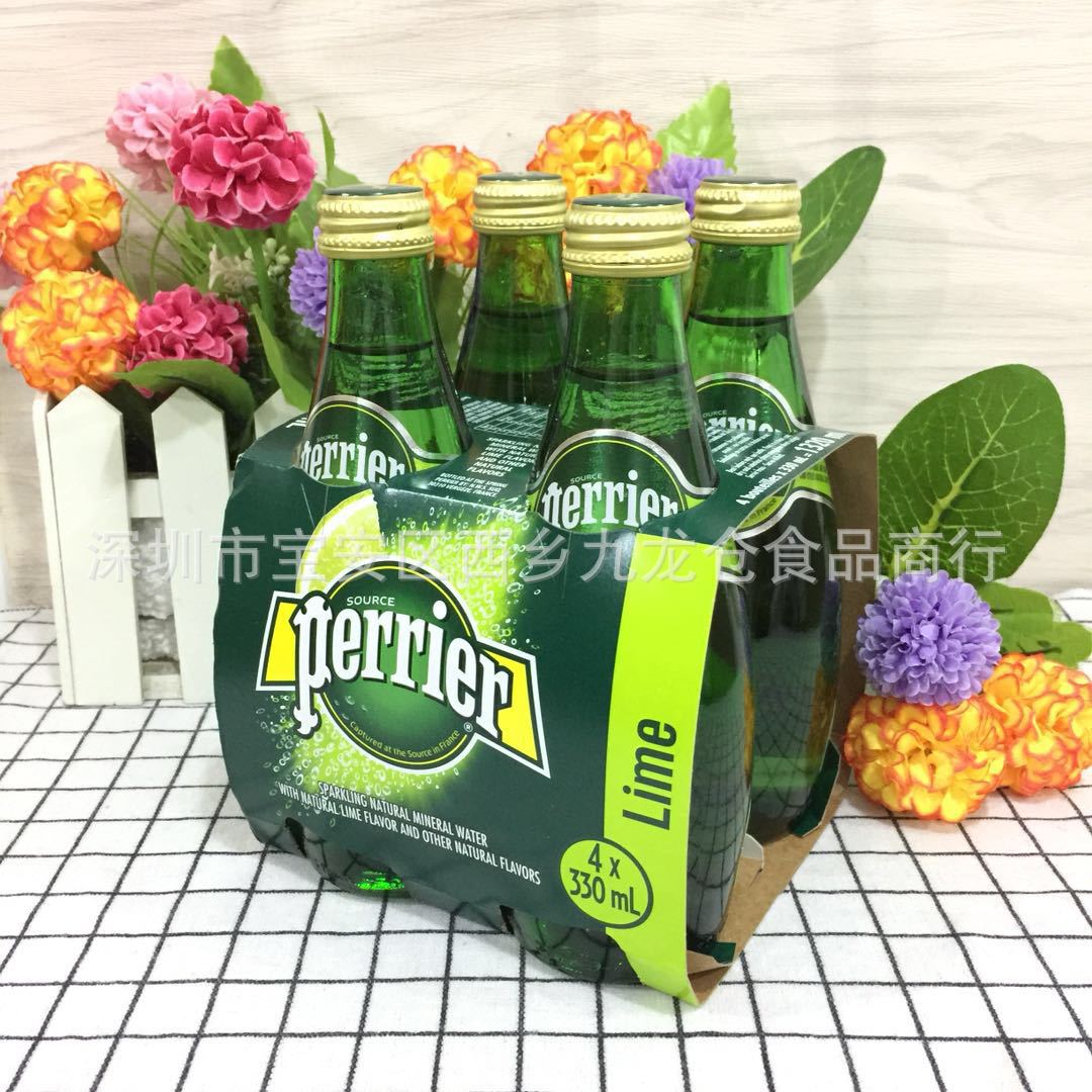 Perrier - 巴黎檸檬味有氣礦泉水 330ml x 24枝(玻璃樽)(一箱) | HKJJAshop - 優質網上商店