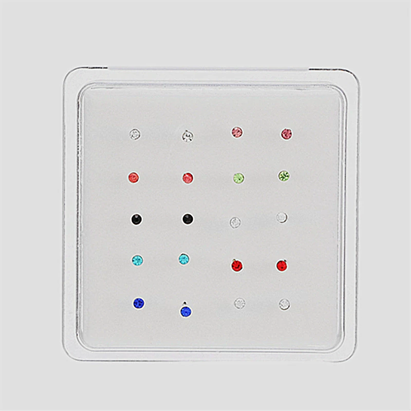 Европейский и американский Новый прокол нос шпильки круглый кристалл серебро нос шпильки унисекс желание