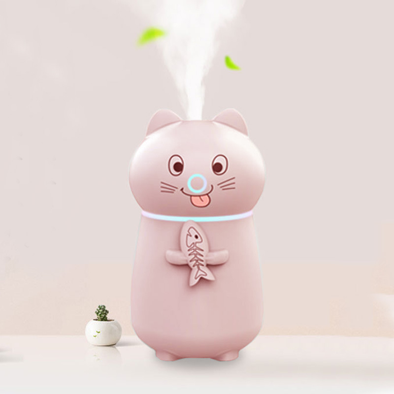 包邮新款萌猫加湿器 USB迷你桌面小型夜灯三合一多功能车载加湿器|ms