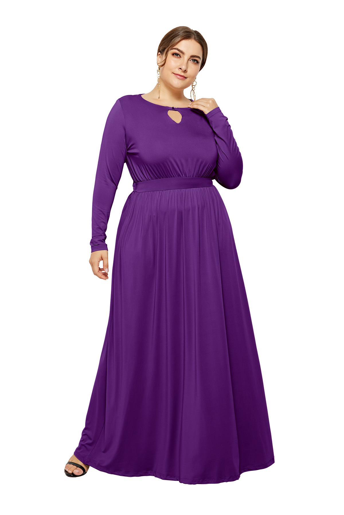 autumn and winter plus size platform long-sleeved sexy dress NSLM33276