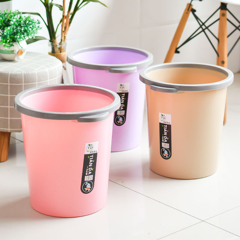 Boutique upgrade household originality Trash a living room TOILET lidless Large Plastic garbage Storage bucket