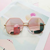 Korean version of polygon personality irregular sunglasses female big face round face retro sunglasses men's tide Harajuku driving mirror