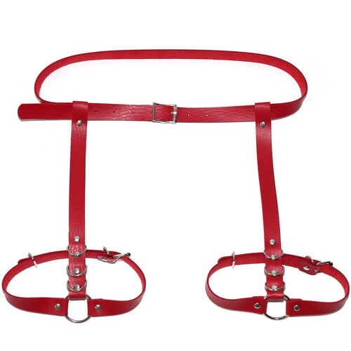 Manufacturer European and American Harajuku style PU belt and leg ring integrated hip-hop street shooting nightclub leg ring straps