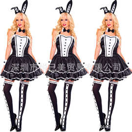 新款连体兔女郎服装兔子装万圣节cosplay舞台装夜场酒吧ds演出服