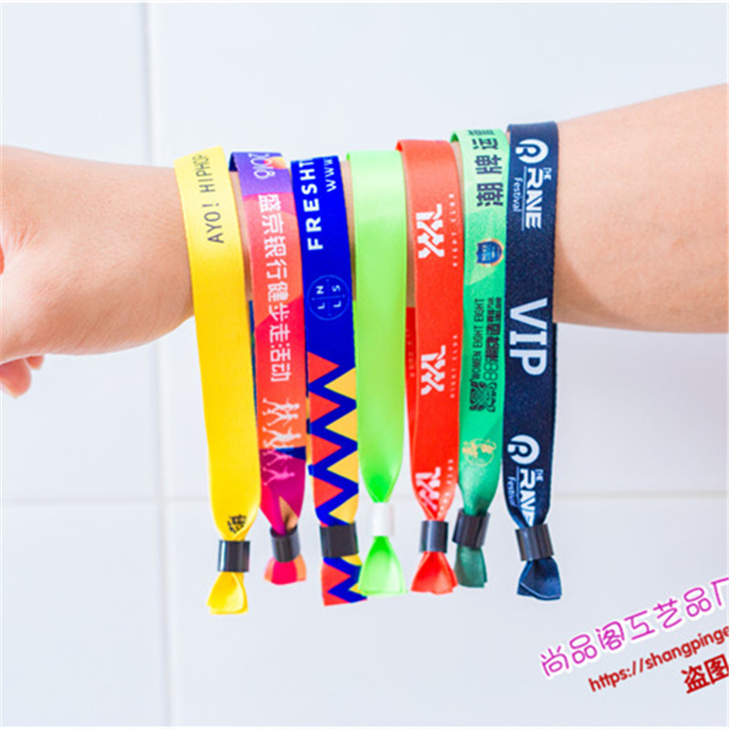 Customized woven wristband Disposable thermal transfer polyester…