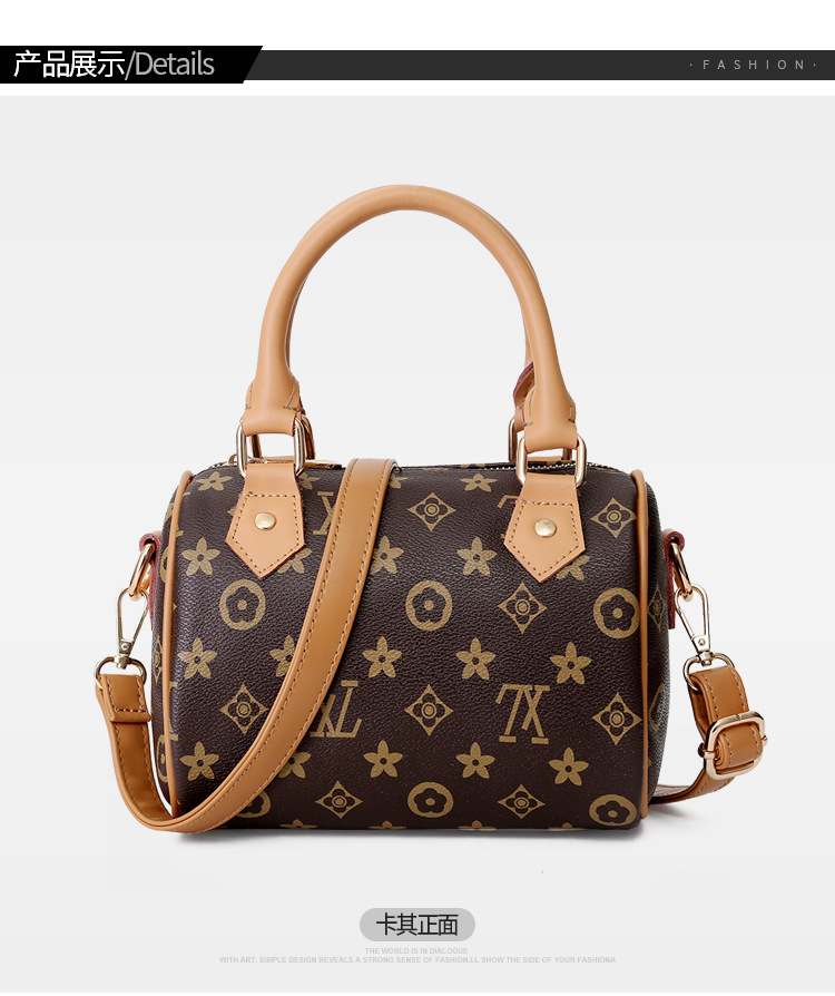 2018 new pattern Small light fashion Simplicity leisure time Ladies PU One shoulder Diagonal portable Drums package