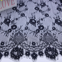 2018定位睫毛蕾丝面料 婚纱用料蕾丝花边女装花边面料