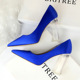 2993-1 Korean fashion transparent crystal with high heels, silk, shallow, pointed, sexy high heel shoes, women's shoes.