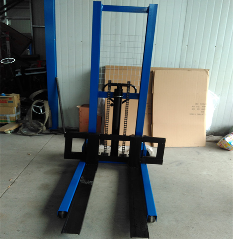 强达1T2T手动液压堆高车 液压升高车 液压托盘装卸车