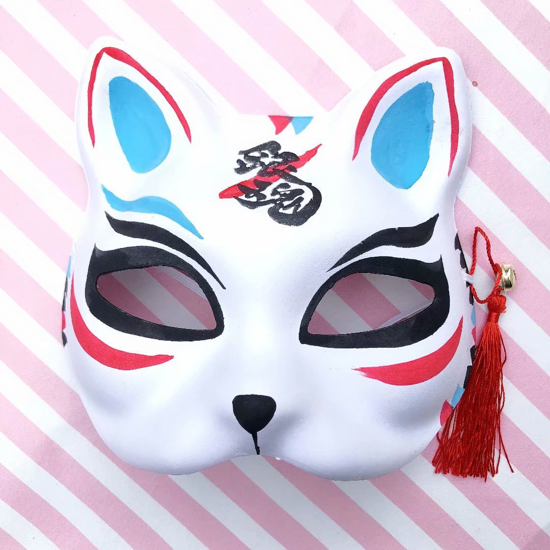 狐狸面具 面具 日本狐狸面具 和風面具 稻荷面具 Cos道具, 她的時尚, 手錶及配件, 眼鏡在旋轉拍賣