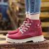 Europe and America Autumn New products Gaobang Women's Shoes canvas shoe leisure time Bootie Trend Color matching Riding boots Tooling boots Women's Boots