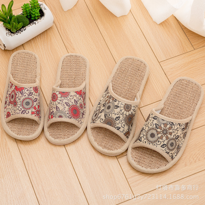 Home Indoor Linen Slippers for Men and Women Household Couples Blowing Bottom Spring Autumn Summer Cool Four Seasons Soft Soled Slippers Wholesale Home Indoor Linen Slippers for Men and Women Household Couples Blowing Bottom Spring Autumn Summer Cool Four Seasons Soft Soled Slippers Wholesale