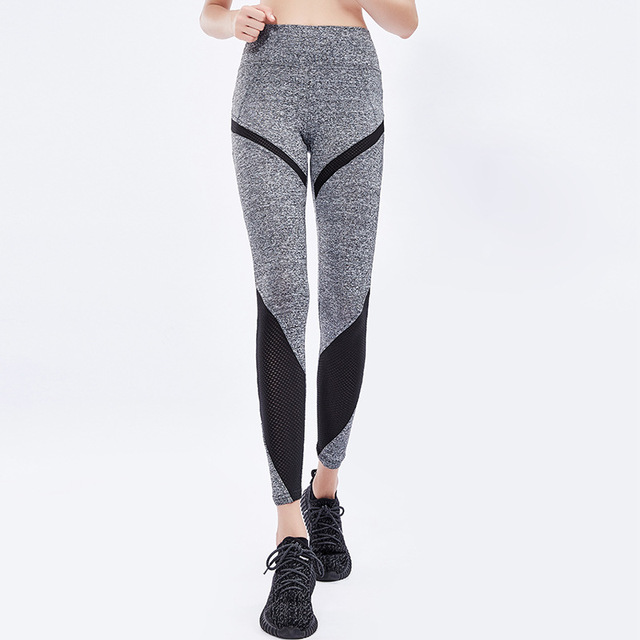 Professional Running Sports Fitness Pants Female Mesh Yarn Tight Elasticity High Waist Breathable Sports Yoga Pants New 