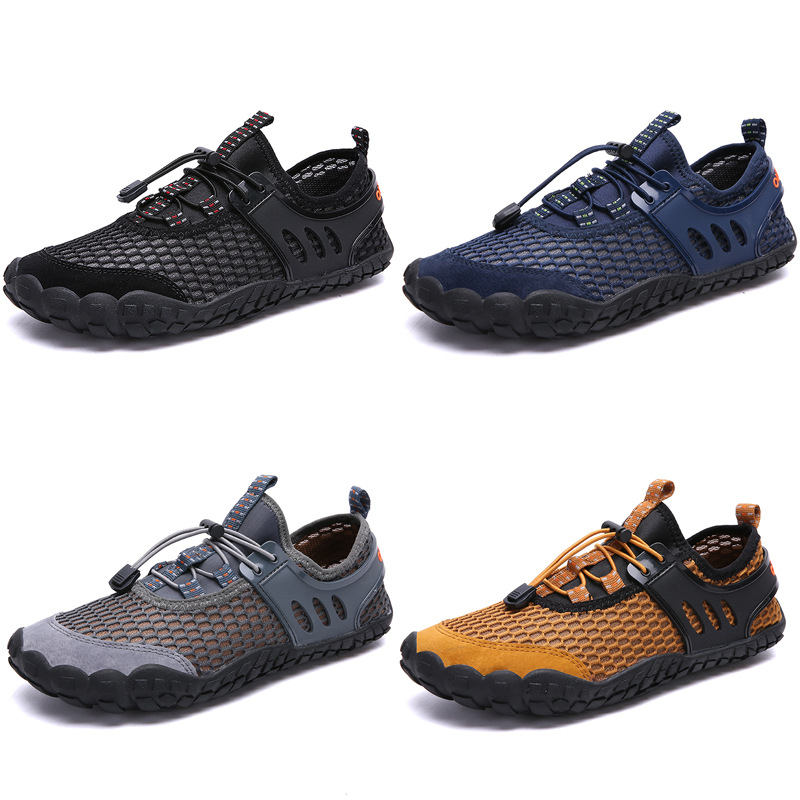2019跨境大码网布游泳鞋户外溯溪鞋男士沙滩速干鞋防滑五指潜水鞋|ms