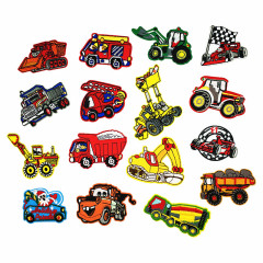 Love baptism computer embroidery cute cartoon car embroidery fabric patch clothes decoration patchwork patch embroidery label truck