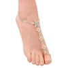Accessory, beach ankle bracelet, elastic ball from pearl, European style, diamond encrusted, starfish
