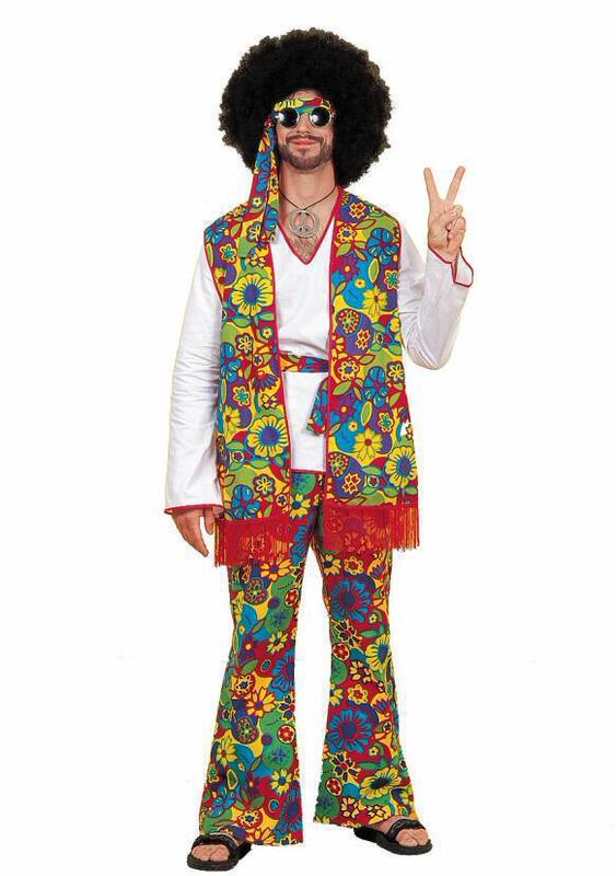 Halloween clothes men's retro 70s hippie hippie costume nightclub bar party stage costume Halloween clothes men's retro 70s hippie hippie costume nightclub bar party stage costume