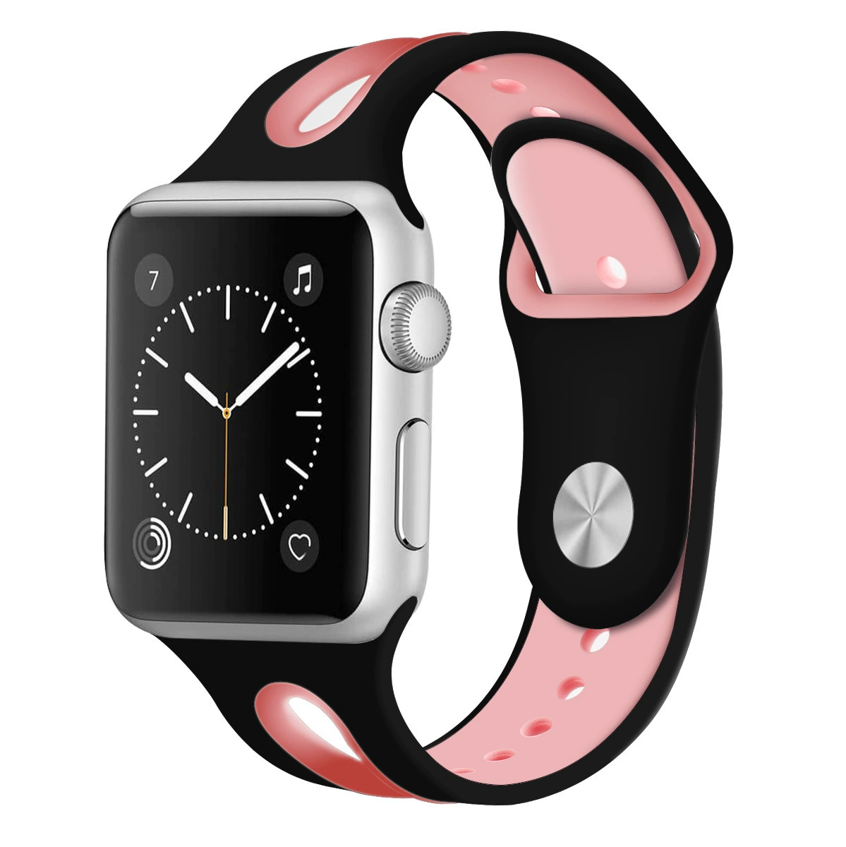 Apple, силиконовый ремешок для часов, браслет, двухцветная повязка для волос