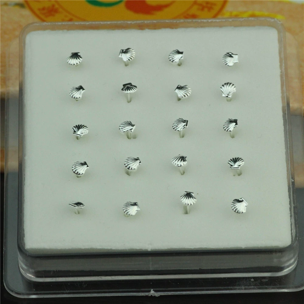 Европа и США Новый прокол носа ногтей оболочки серебро нос ногтей унисекс желание трансграничной поставки