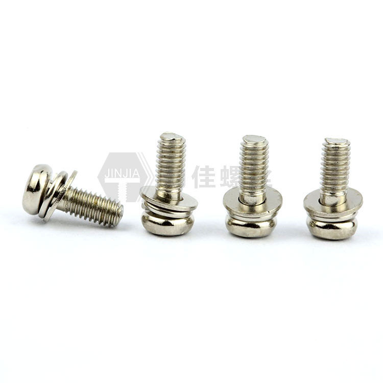 东莞五金螺丝厂现货供应M2/M3/M4不锈钢GB9074.4平弹垫组合螺丝