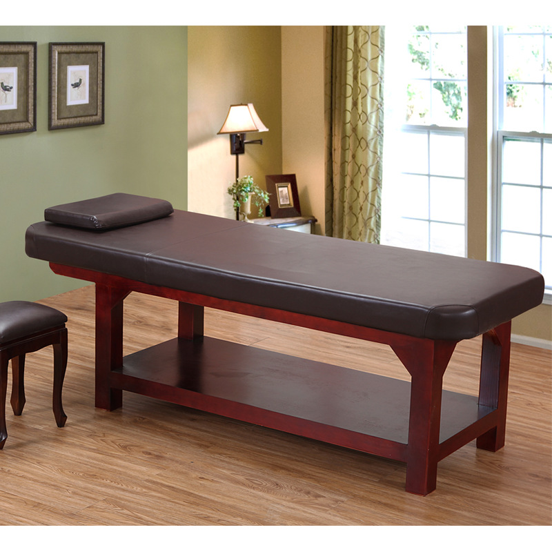 新款高档美容床美体床美容院专用折叠按摩床实木理疗推拿床纹绣床