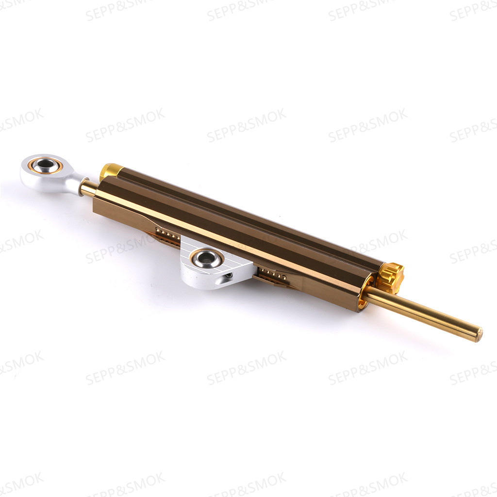 Motorcycle Universal Adjustable Reinforced Double-tube Modified Titanium Ruler Direction Damper Steering Buffer Anti-shake Head