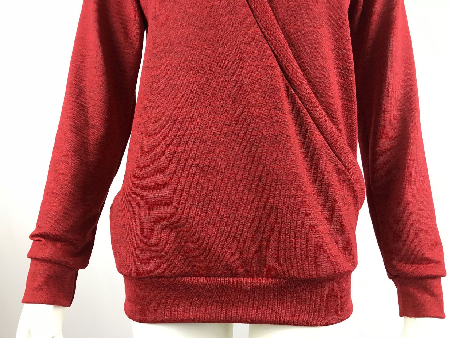 Solid Color Pattern Spring, Autumn Season Streetwear Solid Color Cotton Blend Polyester V Neck Long Sleeve Regular Sleeve Patchwork Tassel T-shirt