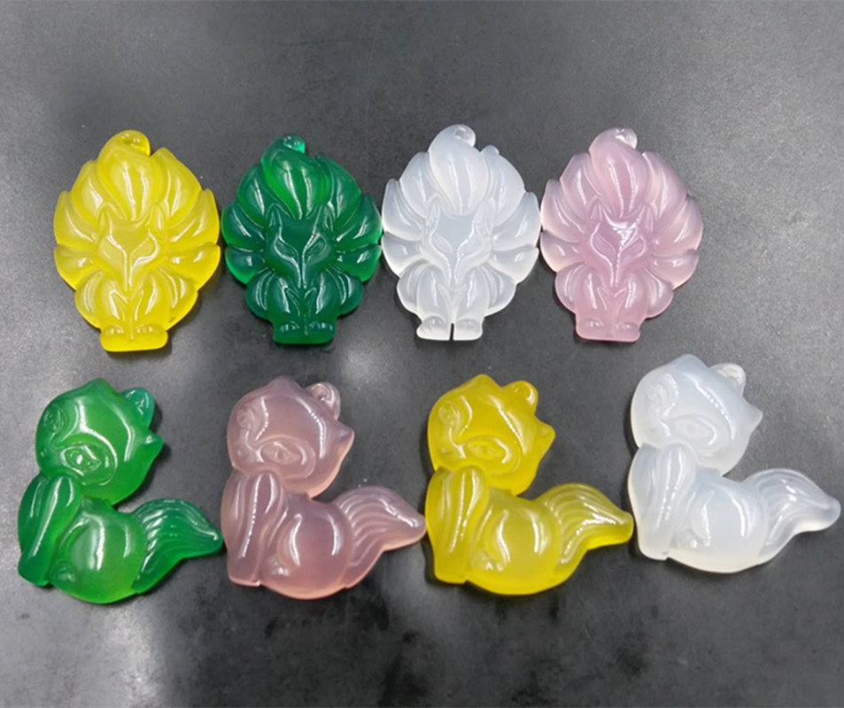 Agate pendant white jade