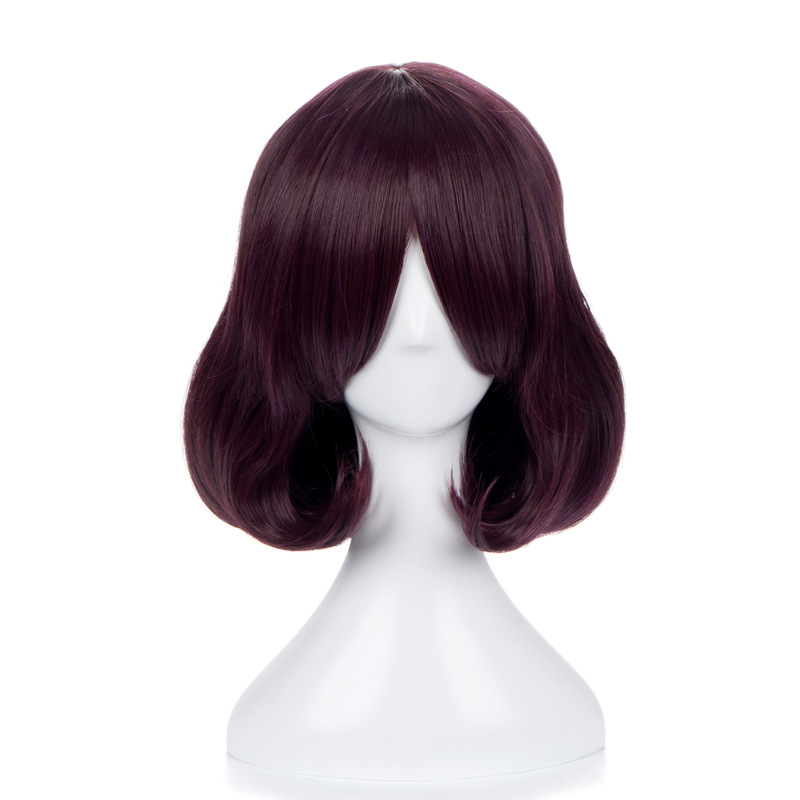 King Glory Gothic rose Luna cosplay wig purplish red thickened canopy wholesale supply
