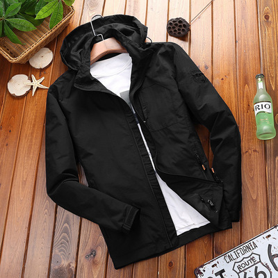 [吉普盾]1261A單夾克男春秋款大碼休閑外套運動青年戶外防水衣服