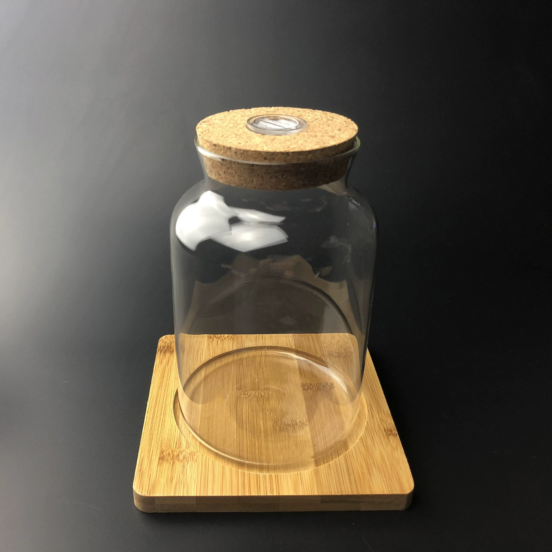 Деревянная стеклянная бутылка Микроландшафтный эко-бутылка деревянная крышка DIY ваза суккуленты с контейнером для желаний бутылка