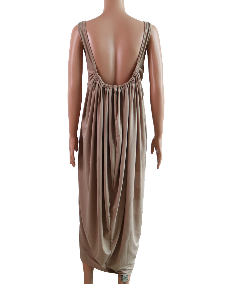 Backless Maxi Dress Loose Fit Sleeveless Available in 5 Colors Perfect for Summer Parties Wholesale Options